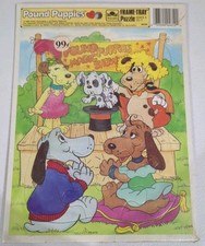 Vintage Pound Puppies Frame-Tray Puzzle 1986 Golden Tonka NEW SEALED