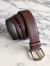 Church's Wax Leather Dress Belt in Medium Brown Size 32