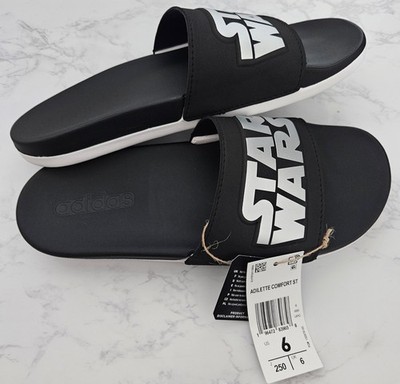 Adidas Star Wars Adilette Comfort Big Kids Size 6/Men's 6 Slides Sandals Black
