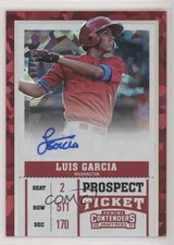 2017 Panini Contenders Draft Picks Cracked Ice Ticket 10/23 Luis Garcia Auto fm0