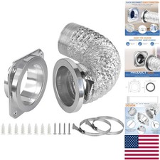 Quick Connect Magnetic Dryer Vent Kit - Durable 3.3ft Duct  Complete Components