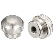 Knurled Thumb Nuts, 4pcs M5 x D16mm x H14mm Carbon Steel Blind Hole Nuts
