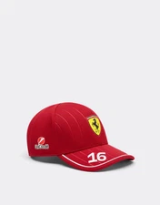 Scuderia Ferrari F1 2025 Charles Leclerc Team Driver Red Hat Dark Red