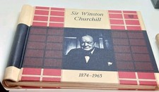 Sir Winston Churchill 1975 Stamp Album And Collection Of Stamps Original As Seen
