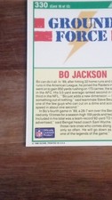 SCORE 1990 Bo Jackson Raiders NFL Ground Force Football Card #330 Original