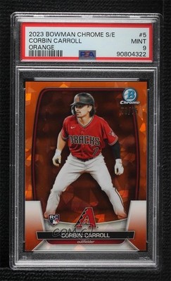 2023 Bowman Chrome Sapphire Orange 59/75 Corbin Carroll #5 Rookie RC v9t