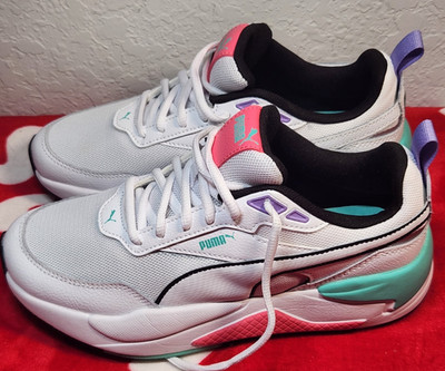 PUMA X-Ray Speed Lite Women s 7.5 White Aqua Pink Purple Sneakers Running Shoes