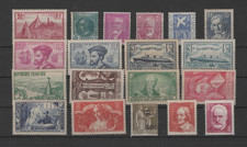 timbre France neuf - 1933 à 1935 - N° Y&T entre 290 à 308 (**) (*)