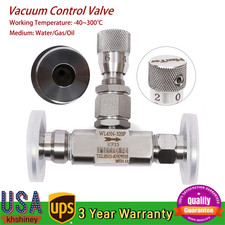 304 Stainless Steel Valve KF25 High Vacuum Metering Valve Bellows Sealed Valve