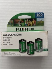 Fujifilm 400 ISO 35mm 3 Pack 36 Exposures Each Color Prints EXPIRED 02/2024 New