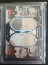 2024 RYAN HOWARD JIMMY ROLLINS TOPPS MUSEUM /99 QUAD RELIC LEGEND GAME USED CARD