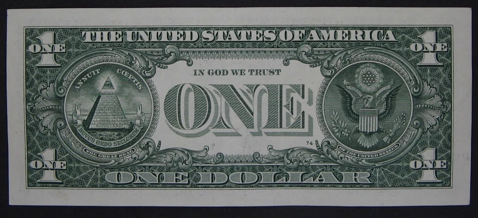 2021 $1 (ONE DOLLAR) - NOTE - SERIAL NUMBER - "8" SHIFT HIGH - ERROR - Image 3 of 3