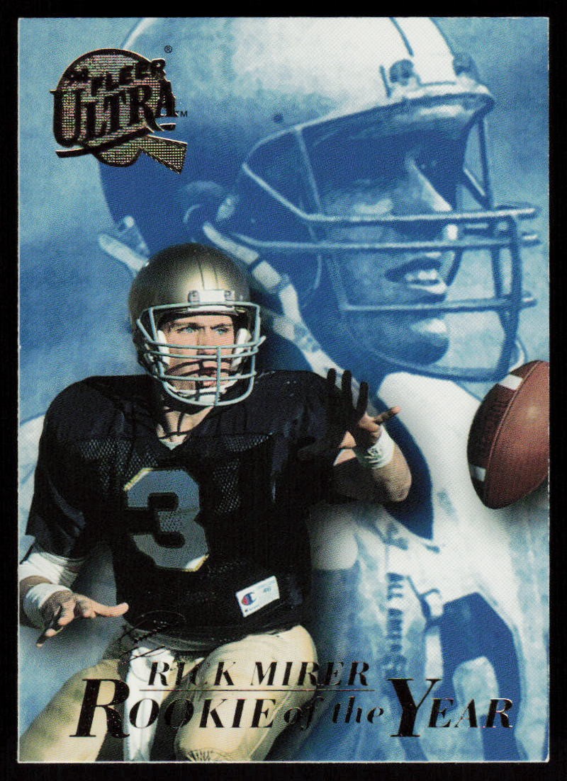 1994 Ultra Rick Mirer #1 FOOTBALL CARD Notre Dame Fighting Irish Rick Mirer