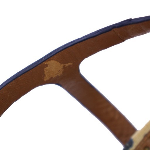 Tory Burch Navy Ivory Canvas Leather Sandals 8M High Heel Strap Used thumbnail 8