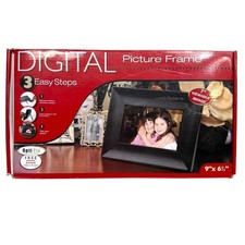 OptiPix Digital Picture Natural Wood Frame 7" Display 9"x 6.5" New Open Box