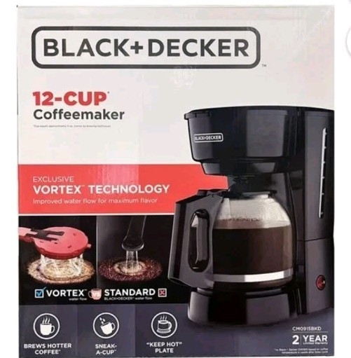 Black & Decker CM0915BKD Coffee Maker, Black, 12-Cup - Quantity 1
