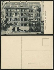 Switzerland Old B/W Postcard LUCERNE Hotel des Balances