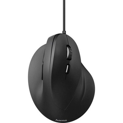 Hama 182698 EMC-500 Black USB Optical Mouse 6 Buttons 1000/1400/1800 DPI