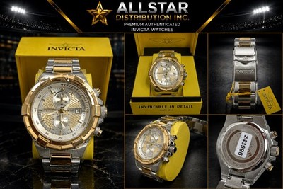 Invicta Aviator Falcon 28120 Men's Gold & Steel Chronograph 50.5mm Quartz Watch