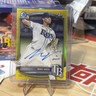 2025 Bowman Chrome Mike Vasil Auto Yellow Refractor /75 Rays #CPA-MV