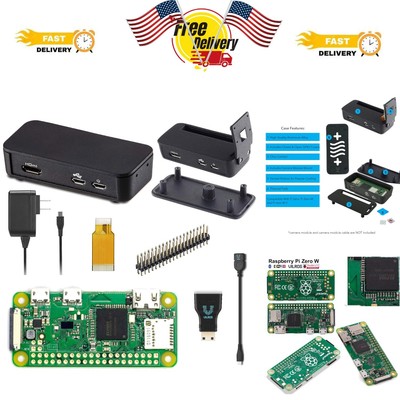 Raspberry Pi Zero W Starter Kit with Multi-Function Case - Ideal for Creators