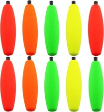 heyous 10PCS Peg Floats Fishing Fish Spike Float Foam Cigar Slip Fishing... 