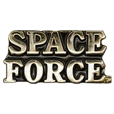 United States Space Force Text Pin, 1"W x 1/2"H, By Mitchell Proffitt Comp.
