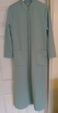 David Nieper Women's Snuggle Textured Button Down Dressing Gown Pale Green-UK XS