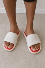 adidas Y-3 Yohji Yamamoto Slide Men  s Size 9 Off White/Red FZ4504