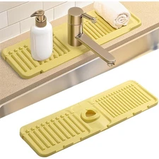 Silicone Sink Mat Drying Rack Pad Non Slip Drainboard Protector Tray for Kitchen
