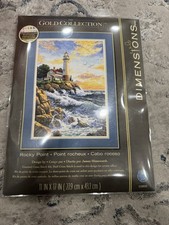 Dimensions Gold Collection Counted Cross Stitch Kit Rocky Point Lighthouse NEW