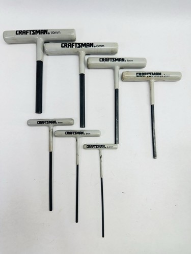 Vintage Craftsman Metric T-Handle Hex Allen Wrench Set 946298 46298 USA vintage - Picture 2 of 6