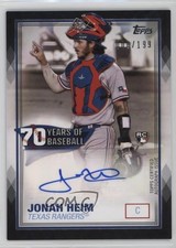 2021 Topps 70 Years of Baseball Series 2 Black 8/199 Jonah Heim Auto 15sd