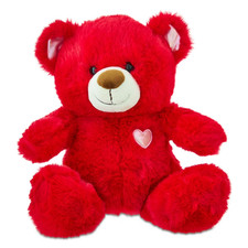 NEW Valentine's Day Medium Snuggly Bear Plush, Red, 10" - Free Shipping 
