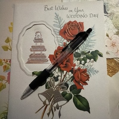Wedding Card to Reg and Frances Kray from Phoebe and Ted Glenrae Hotel owners