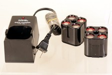 Sunpak QBC-1 Quick Charger w/ Two dead CL-1 NiCd Packs. For Auto 611 flash.