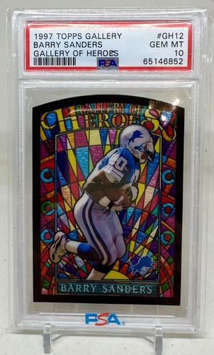 Barry Sanders #GH12 1997 Topps Gallery of Heroes card