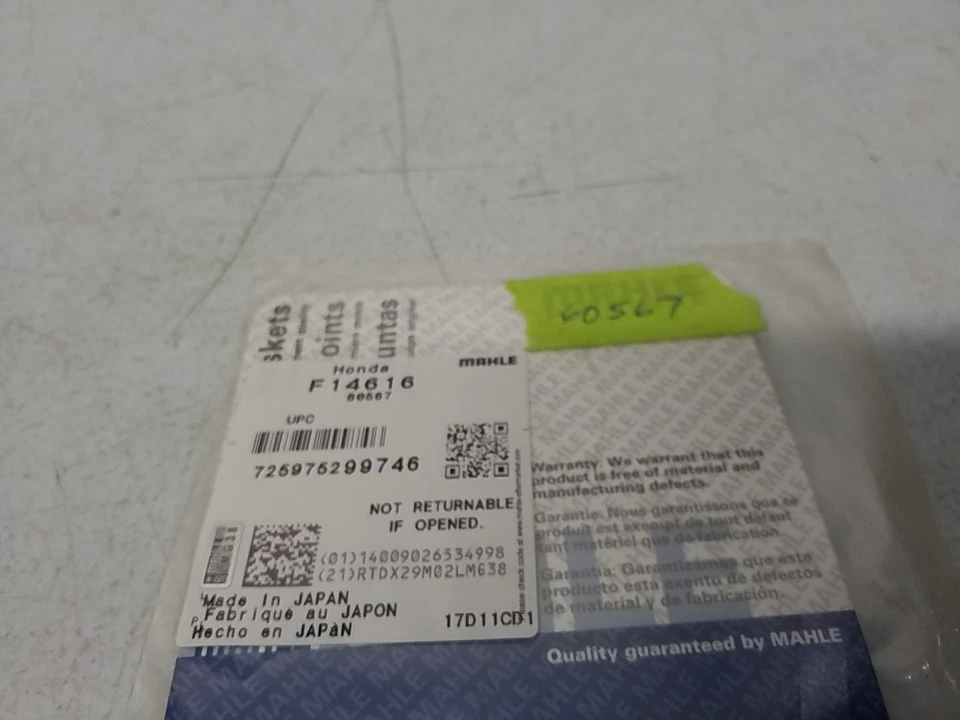 Junta Convertidora Catalítica Mahle Original F14616 - Sello de Escape de Alta Resistencia Cantidad 1 Foto 4 de 4