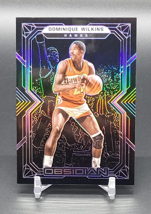 2021-22 Panini Obsidian DOMINIQUE WILKINS Electric Etch Purple /99 Hawks No. 143