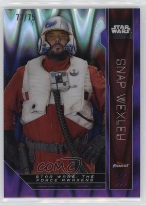 2023 Topps Finest Star Wars Purple RayWave Refractor 73/75 Snap Wexley 07uj