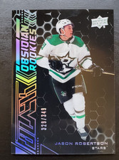 2020-21 UD Black Jason Robertson Obsidian Rookies 329/349 #OR-6 Dallas Stars