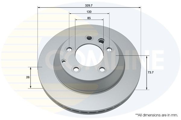 Brake Disc Rear Fits Audi Q7 Porsche Cayenne VW Touareg COMLINE ADC1460V