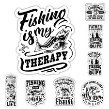 Fishing Stickers Vinyl Decals &ndash; Funny & Sports Fishing Boat Car Laptop Stickers