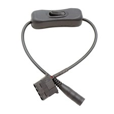 DC Power Supply Plug to Molex 4-Pin PC Fan Adapter with Switch Black