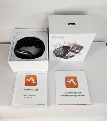 RTAKO Smart Watch, Black, X3C, Waterproof - (Tested)