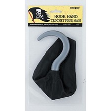 Pirate Hook Hand Halloween Costume, Black Gray