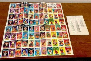 HOLY GRAIL 1/1 1985 GPK Topps Original Series 1 BLANK BACK Uncut Sheets Paste Up
