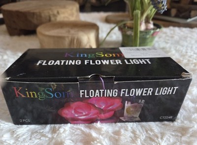 New KingSom Floating Pool Light Flowers, IP68 Waterproof LED Bathtub Night Light