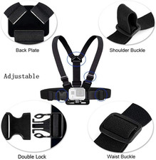 Action Camera Accessories Head Strap Mount Chest Harness Compatible with AKAS...