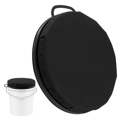 Trasylph 5 Gallon Bucket Seat, 360-Degree Swivel Seat Cushion black
